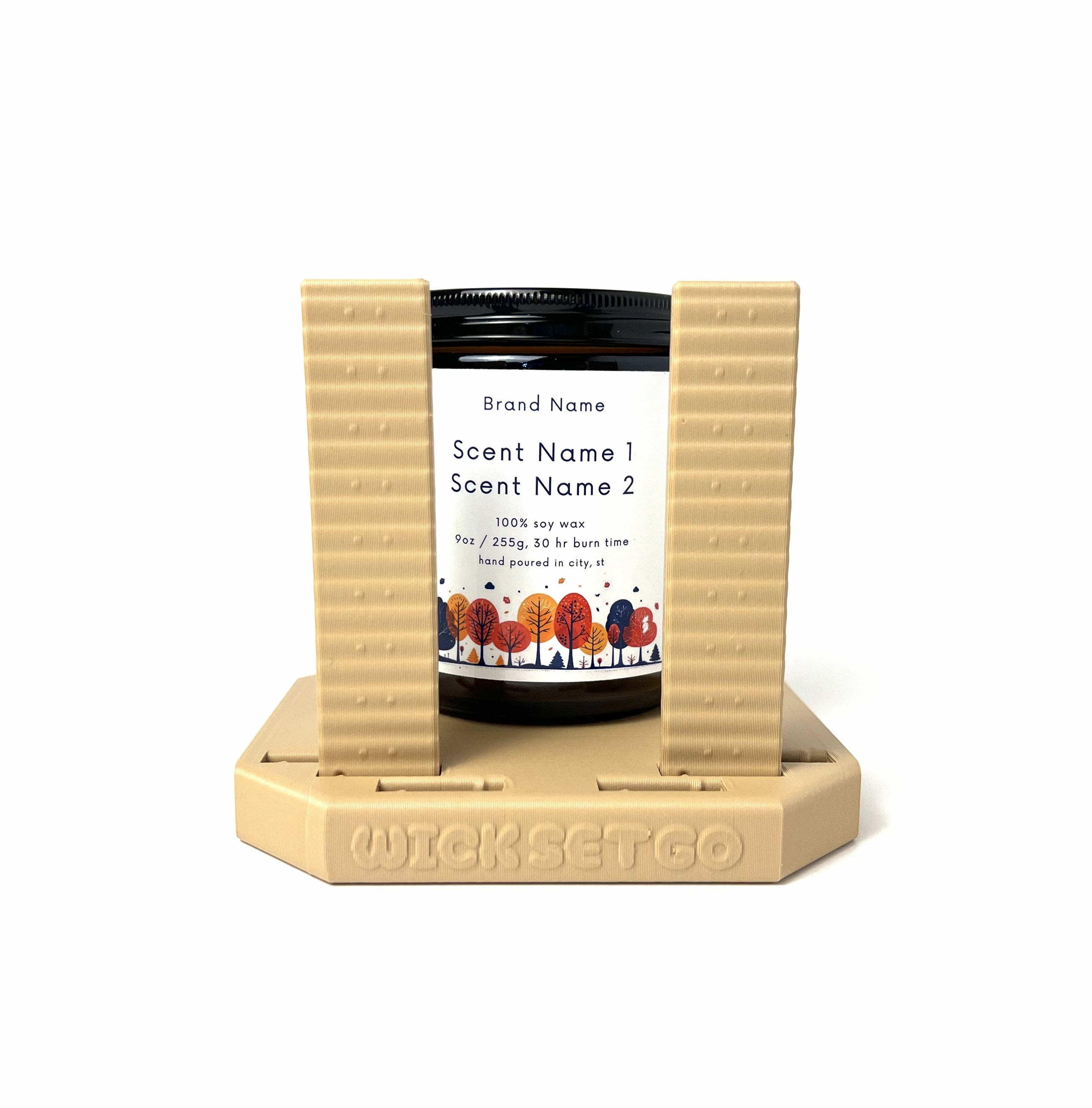 Candle Labeler front view with jar